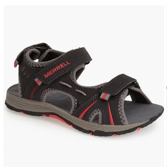 Merrell Other - Merrell PANTHERS Water Sandal Leather Upper Hiking Active Sporty Kids 11 EUC